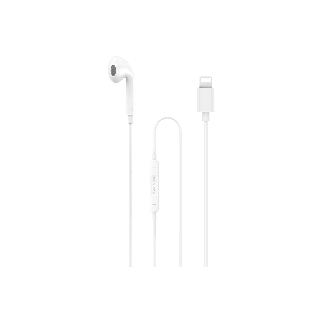 Platinum Vital Series Lightning Stereo Wired Earphone - White in Qatar Platinum Vital Series Lightning Stereo Wired Earphone - White in Qatar